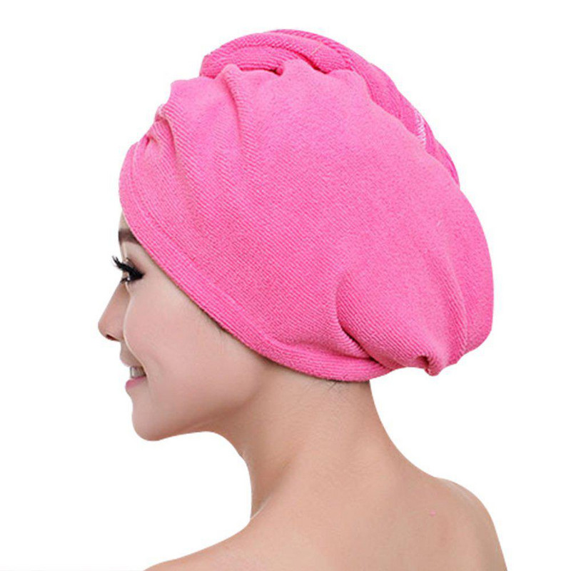 Mikropluošto rankšluosčių plaukų džiovinimo kepurė Super Absorption Turban Hair Dry Cap Greitai džiūstantys plaukų rankšluosčiai Dušo kepurė vonios kambario priedai
