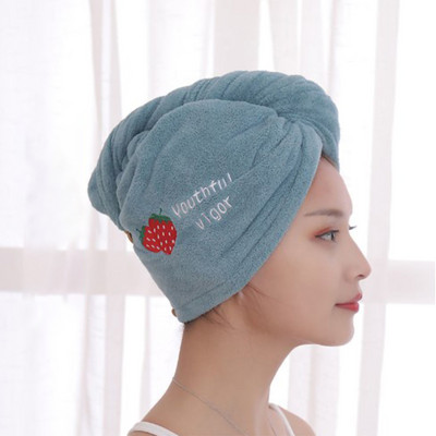 Korall gyapjú nedvszívó zuhanysapka női hajszárító sapka Gyorsan száradó hajtörölköző sapka szuper felszívódás gyorsan száradó zuhanysapka