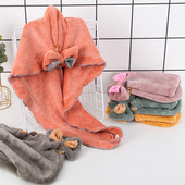 „Bowknot“ vonios kambarys greitai džiūstantis dušo kepuraitė šluostymas plaukų galvutės rankšluosčiu, sausas plaukų dangtelis, stiprus sugeriantis ilgų plaukų sausų plaukų rankšluostis, mikropluoštas
