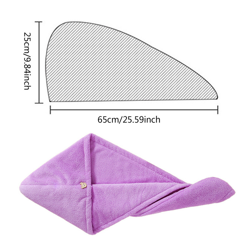Prosop de păr din microfibră Wrap Turbane de păr pentru păr umed Prosoape de uscare a părului Înveliș pentru cap Cască de duș pentru păr ondulat lung 2022