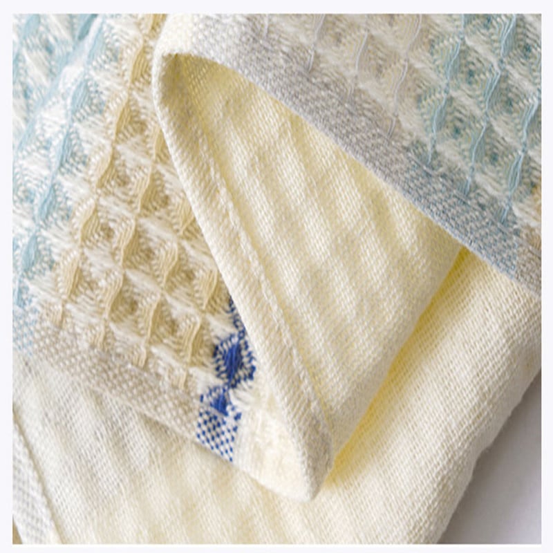70X140CM puuvillane vahvliga kootud rätik pehme puuvillane vannirätik kiiresti kuivav masinas pestav rätik