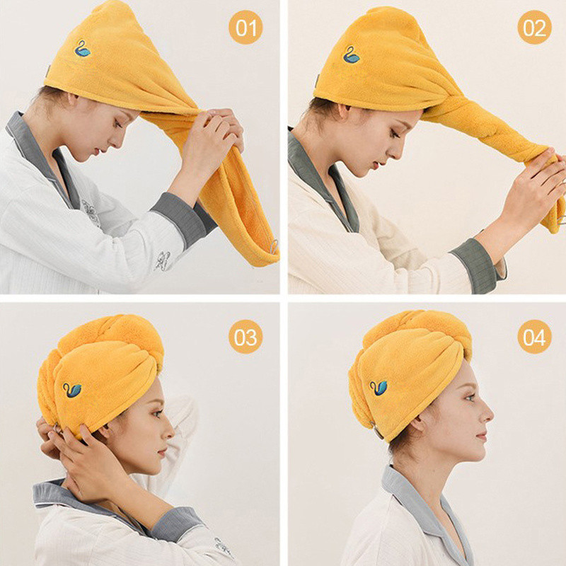 Pentru acasă Femei Fată Prosoape Baie Microfibră Prosop Uscare Rapidă Păr Prosop Magic Duș Cap Lady Turban Cap Wrap