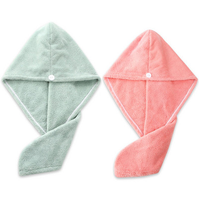 1/2db Mikroszálas törölközősapka zuhany után Gyorsan száradó haj női lányoknak, női szuper nedvszívó törölköző fejpakolás fürdőeszközök