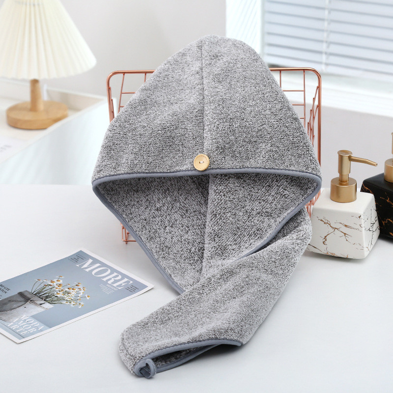 Prosoape de păr din fibre de cărbune de bambus Cap de baie Wrap Turban Prosoape de păr cu uscare rapidă anti-încrețire pentru uscarea părului Femei Fete Bai