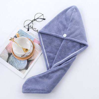 1 db mikroszálas fürdőlepedő Hajszárító Gyorsan száradó női fürdőlepedő puha zuhany nőnek Férfi turbán fejpakolás fürdőeszközök