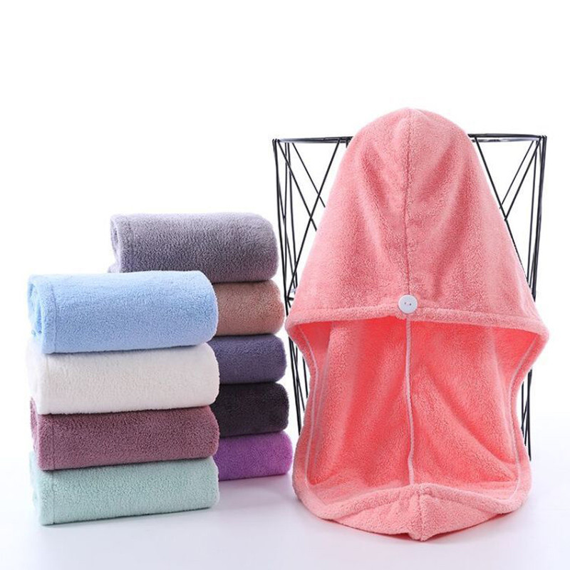 1 db mikroszálas fürdőlepedő Hajszárító Gyorsan száradó női fürdőlepedő puha zuhany nőnek Férfi turbán fejpakolás fürdőeszközök