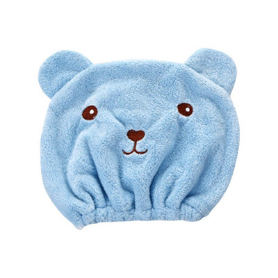 Lovely Bear Mikroszálas Hajszárító sapka Törölköző Fürdőszoba törölközők Kiegészítő készletek Gyorsan száradó haj Zuhanyzósapka becsomagolt törölközők sapka