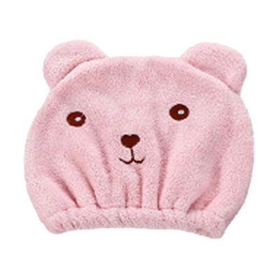 Lovely Bear Mikroszálas Hajszárító sapka Törölköző Fürdőszoba törölközők Kiegészítő készletek Gyorsan száradó haj Zuhanyzósapka becsomagolt törölközők sapka