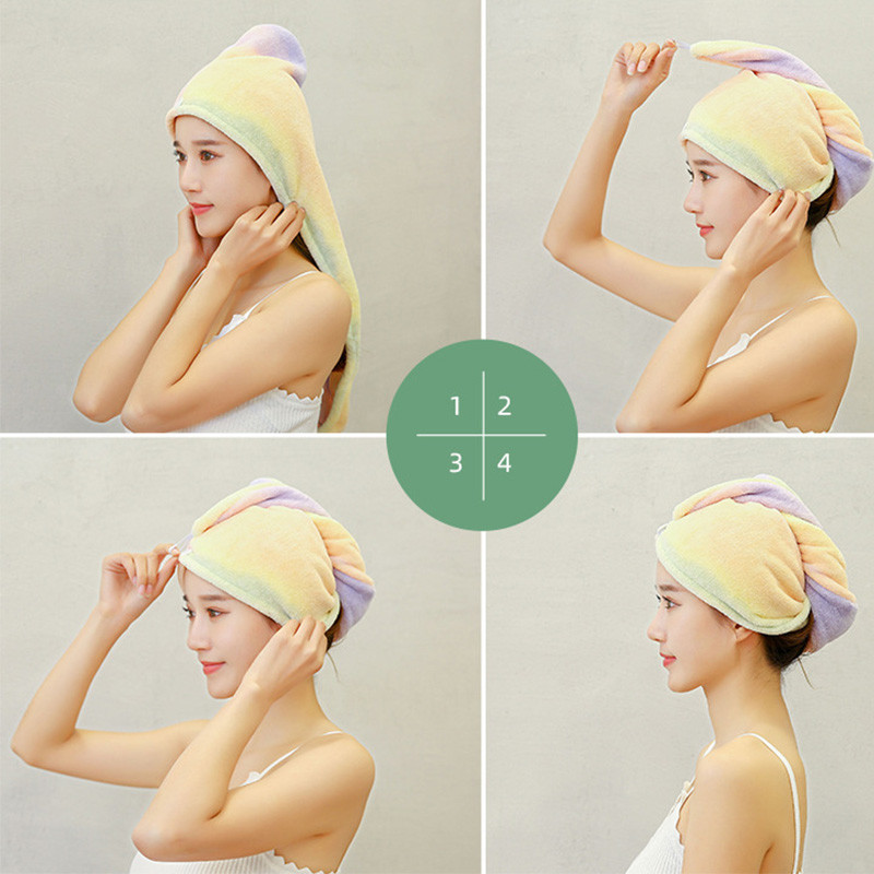 Ženski ručnik od mikrovlakana Ručnik za kosu Ručnici za kupanje za odrasle Kućni frotirni ručnici Kupaonica Serviette De Douche Turban za sušenje kose