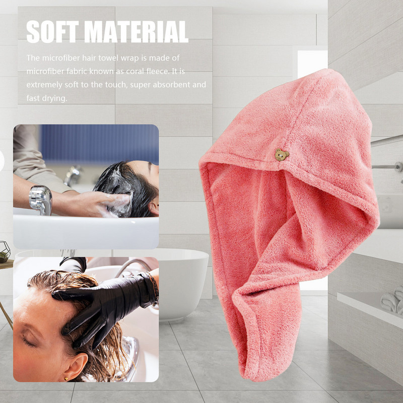 Moteriškos Magic Mikropluošto dušo kepuraitės Rankšluosčių kepuraitės Moteriškos Sausų Plaukų Kepurėlės Greitai Džiovinančios Minkštos Moteriai Turbano Galvai