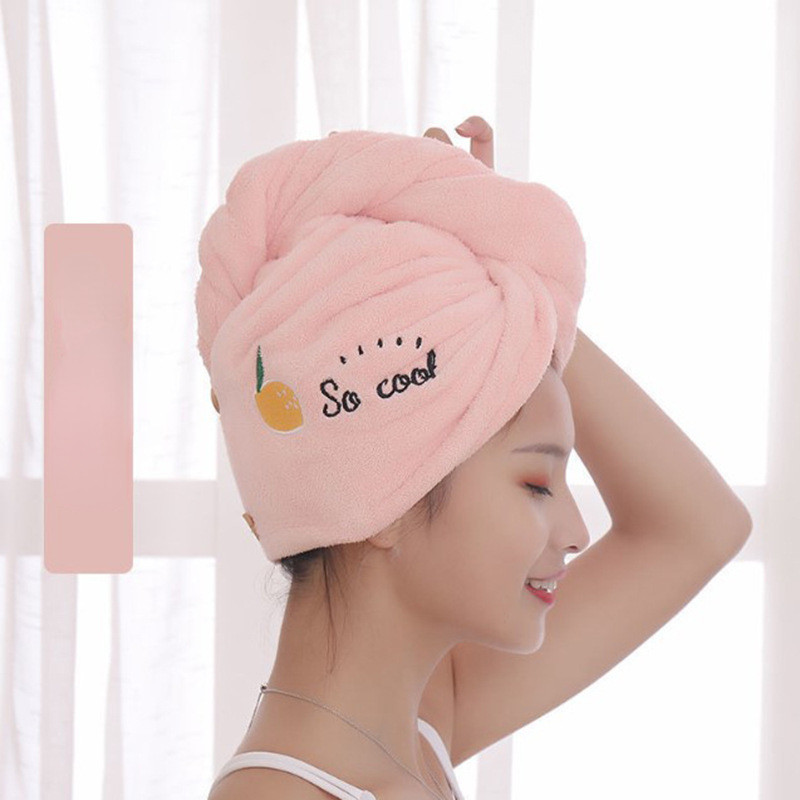 Șapcă de duș din microfibră magică Thicken Girl, prosop Călărie de baie pentru femei, șapcă de păr uscat super absorbantă, uscare rapidă pentru capul turbanului pentru doamnă