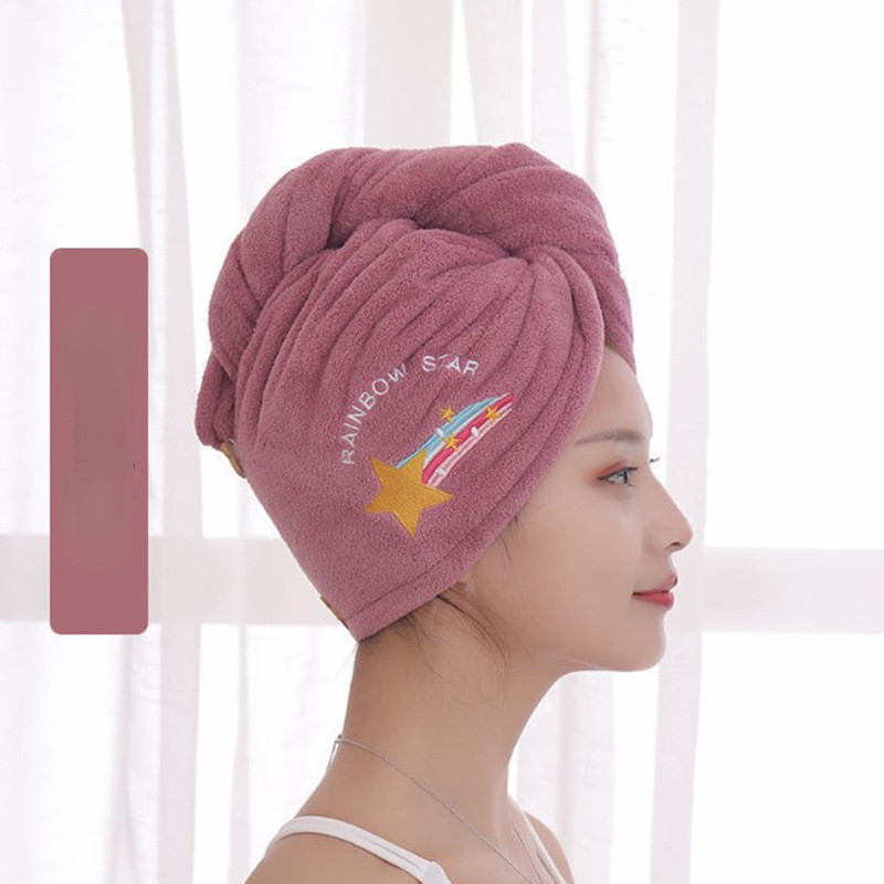 Șapcă de duș din microfibră magică Thicken Girl, prosop Călărie de baie pentru femei, șapcă de păr uscat super absorbantă, uscare rapidă pentru capul turbanului pentru doamnă