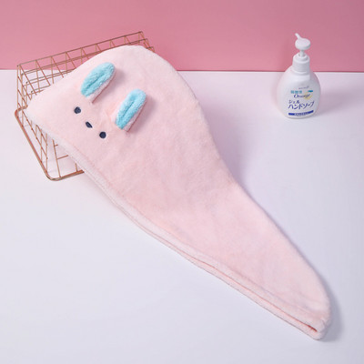 Prosop de păr moale din microfibră pentru fete, super absorbant, cu uscare rapidă, șapcă de duș magică pentru femei, pentru baie, turban de păr, înveliș cu cap răsucit