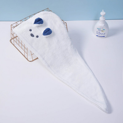 Prosop de păr moale din microfibră pentru fete, super absorbant, cu uscare rapidă, șapcă de duș magică pentru femei, pentru baie, turban de păr, înveliș cu cap răsucit