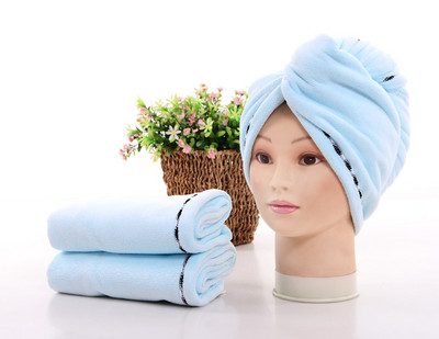 Mikropluošto plaukų rankšluostis, sugeriantis plaukų rankšluosčių įvynioklis, sutirštinamas greitai išdžiūstantiems plaukams kepuraitės turbano galvos apvyniojimas maudymosi įrankiai