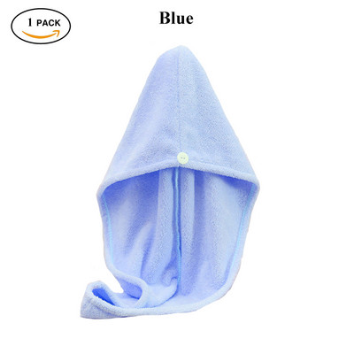 Prosop de păr din microfibră, pentru femei, pentru adulți, absorbant de baie, cu uscare rapidă, baie de acasă, duș mai gros, șapcă lungă și ondulată uscată