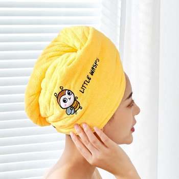 Мека микрофибърна кърпа за коса за момичета Супер абсорбираща бърза магическа шапка за сушене за душ за жени Тюрбан за коса Баня Twist Head Wrap