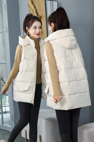 Moteriškos liemenės švarus modelis su užtrauktuku