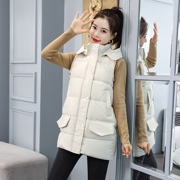 Moteriškos liemenės švarus modelis su užtrauktuku