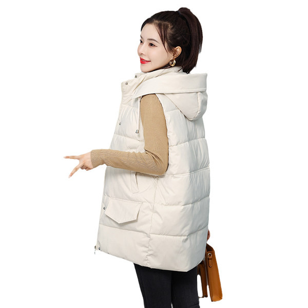 Moteriškos liemenės švarus modelis su užtrauktuku