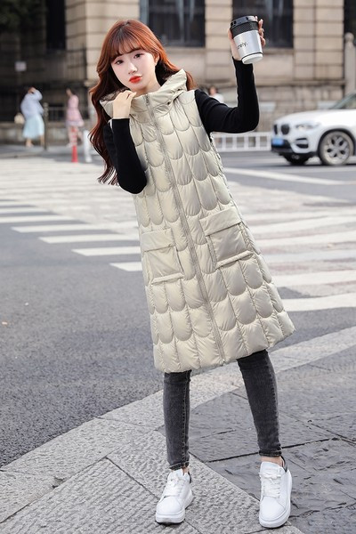 Moteriška ilga liemenė su kišene