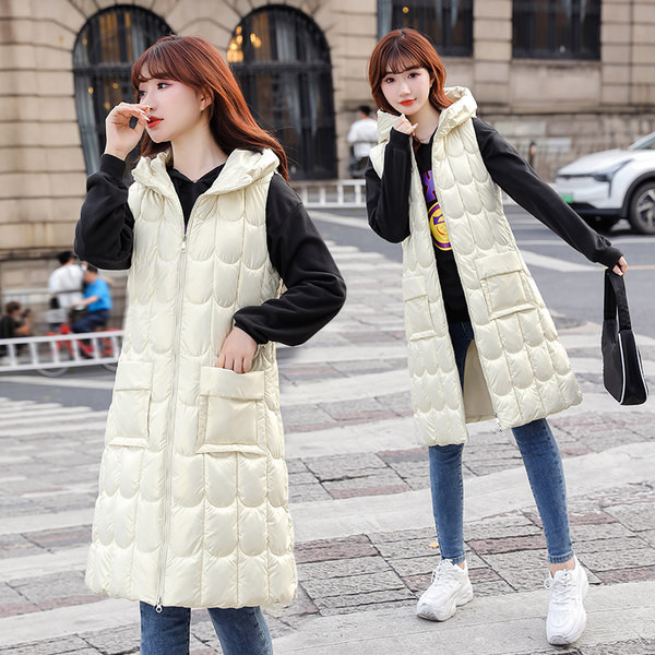 Moteriška ilga liemenė su kišene