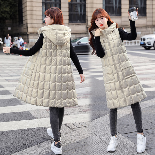 Moteriška ilga liemenė su kišene