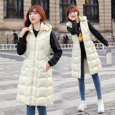 Vesta de dama de lungime mijlocie cu cravate