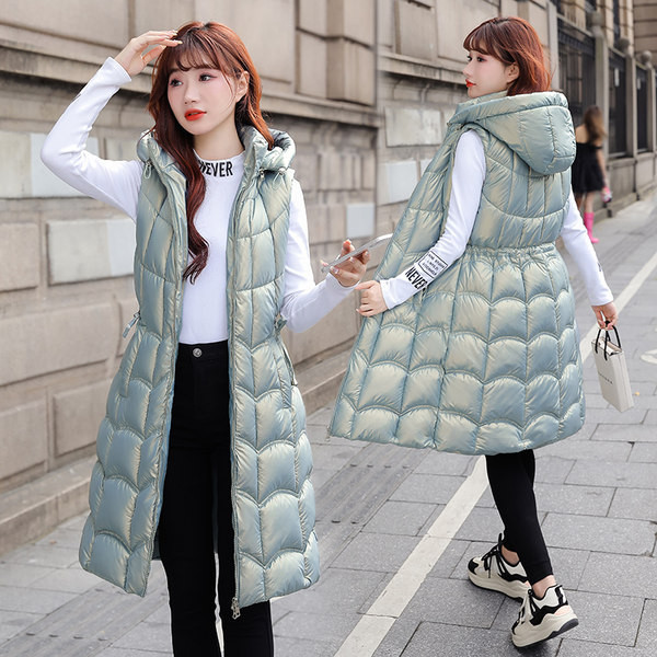 Vesta de dama de lungime mijlocie cu cravate