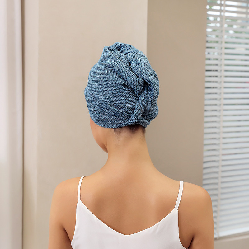 Női hajszárító sapka Gyorsan száradó hajtörölköző sapka fürdősapka mikroszálas tömör törölköző sapka szuper felszívódás turbán hajszárító sapka