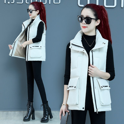 Ženski prsluk s debelom postavom i visokim ovratnikom