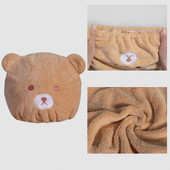 New Care Bears Női Haj Turbán Gyorsan Száraz Fürdő Hajszárító Törölköző Fejtekerés Kalap sapka Fürdős Aranyos Fülek Mintás Fürdőszoba törölközők