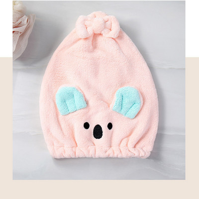 YADA Cartoon Koala Bathroom Magic Microfiber Hair Fast Towel For Adults Women Хавлии Bath Wrap Hat Quick Cap Turban Dry TW200004