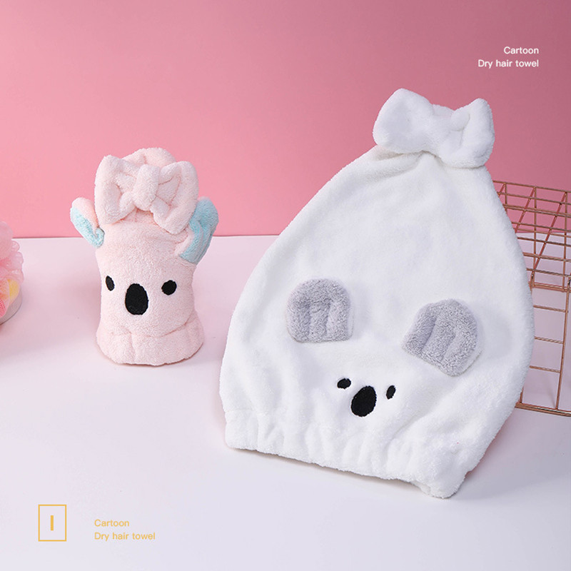 YADA Cartoon Koala Baie Magic Microfibră Păr Rapid Prosop pentru Adulti Femei Prosoape Bai Wrap Pălărie Quick Cap Turban Dry TW200004