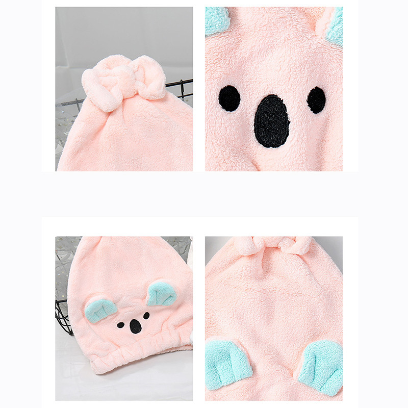 YADA Cartoon Koala Baie Magic Microfibră Păr Rapid Prosop pentru Adulti Femei Prosoape Bai Wrap Pălărie Quick Cap Turban Dry TW200004