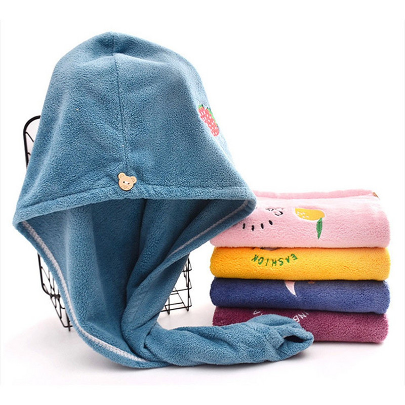 Moteriška plaukų džiovinimo kepurė Greitai džiūstanti plaukų rankšluosčių kepurė Kepurė vonios kepurė Mikropluošto kietas rankšluosčių dangtelis Super Absorption Turban Girl Hair Dry Kepuraitė