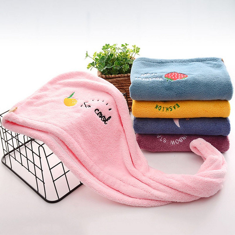 Moteriška plaukų džiovinimo kepurė Greitai džiūstanti plaukų rankšluosčių kepurė Kepurė vonios kepurė Mikropluošto kietas rankšluosčių dangtelis Super Absorption Turban Girl Hair Dry Kepuraitė