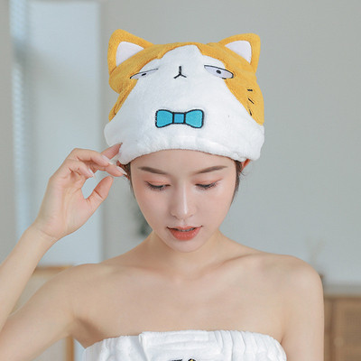 Animale din desene animate Copii Adulți Căciulă de păr moale Lână de coral Drăguț Miraculous Microfibră Prosop absorbant cu uscare rapidă pentru baie