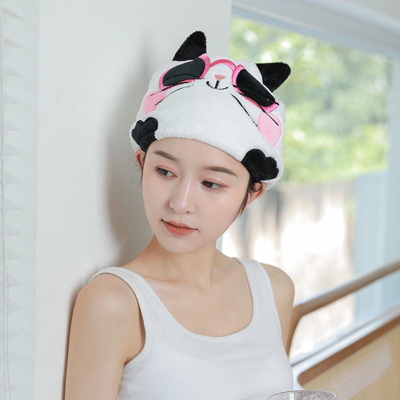 Animale din desene animate Copii Adulți Căciulă de păr moale Lână de coral Drăguț Miraculous Microfibră Prosop absorbant cu uscare rapidă pentru baie