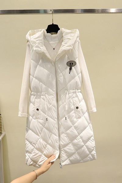 Naujo modelio moteriška vidutinio ilgio liemenė su kišene