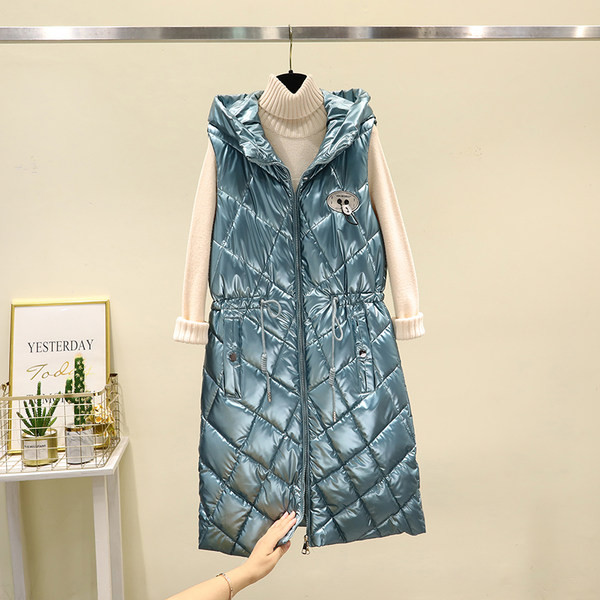 Naujo modelio moteriška vidutinio ilgio liemenė su kišene