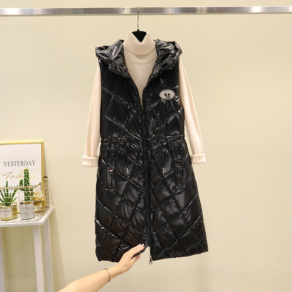 Naujo modelio moteriška vidutinio ilgio liemenė su kišene