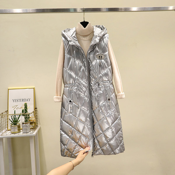 Naujo modelio moteriška vidutinio ilgio liemenė su kišene