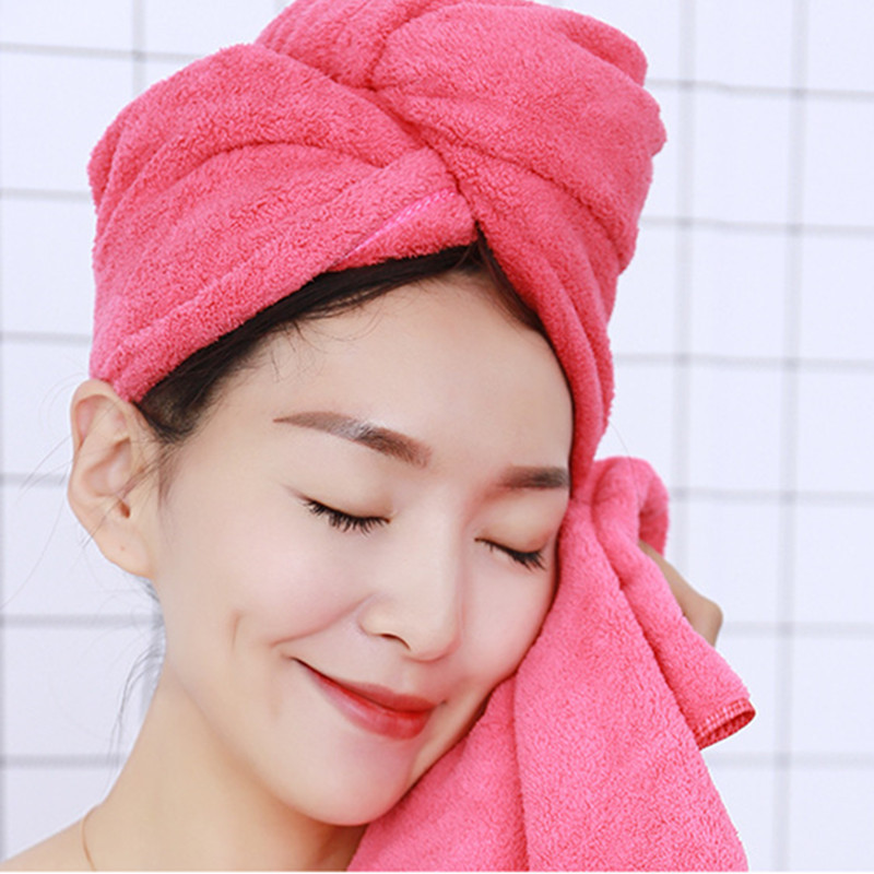 Nedvszívó mikroszálas hajpakolás törölköző szárító fürdőkád turbán zuhany Hajszárító pakolás lányoknak gyorsan száradó haj kalap sapka fürdőtörölközők