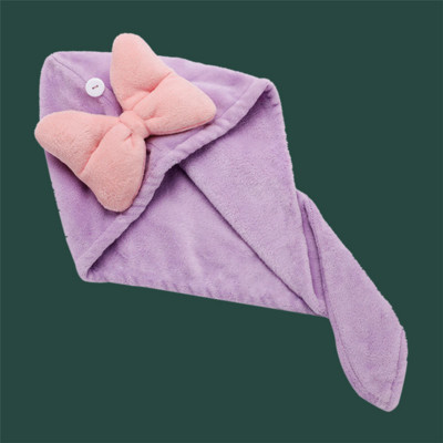 Desiger Prosop drăguț de păr cu bowknot, șapcă de păr din microfibră miraculoasă, pentru femei, spa, saună, baie, duș, uscare rapidă, prosoape pentru adulți