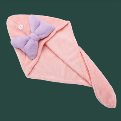 Desiger Prosop drăguț de păr cu bowknot, șapcă de păr din microfibră miraculoasă, pentru femei, spa, saună, baie, duș, uscare rapidă, prosoape pentru adulți