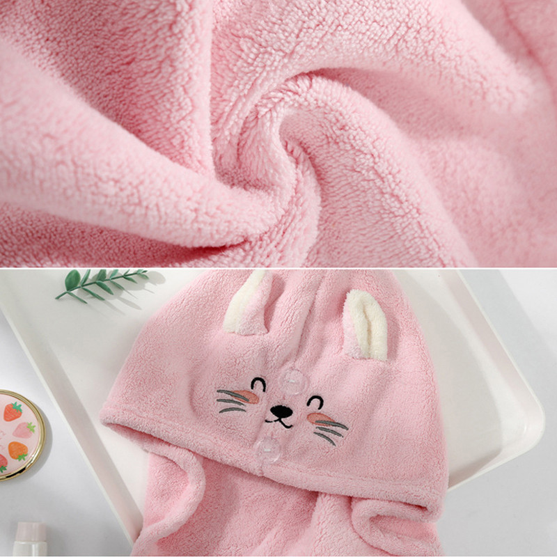 Prosoape baie microfibră solid super absorbant pălărie de păr textil de acasă prosop drăguț cu broderie de desene animate prosop de păr