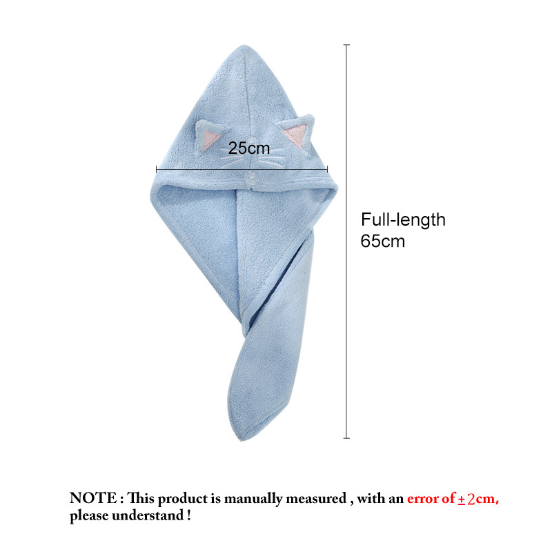 Prosoape baie microfibră solid super absorbant pălărie de păr textil de acasă prosop drăguț cu broderie de desene animate prosop de păr