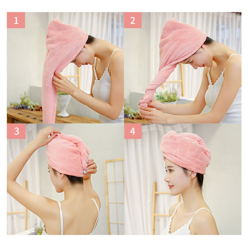 Kapa za sušenje kose Kapa za tuširanje od koraljnog flisa Meka prozračna upijajuća traka za glavu Ručnik Kapa za sušenje kose Kupaonske slatke kape za tuširanje Ženske