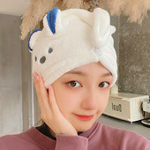 Moterų mergaičių plaukų džiovintuvas rankšluosčių dušo kepurė Mikropluošto minkšta švelni vilna, greitai džiūstantys plaukai Super Absorption Turban Magic Hair Dry Dry Cap